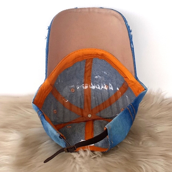 Fleur di Lis Bling 💎 Denim Baseball Cap - Picture 8 of 12